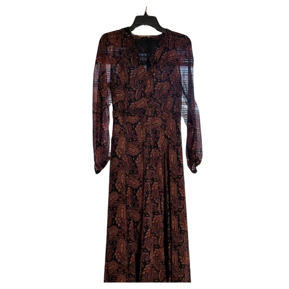 Tommy Hilfiger Long Sleeve Dress with Paisley Print - Picture 1 of 4